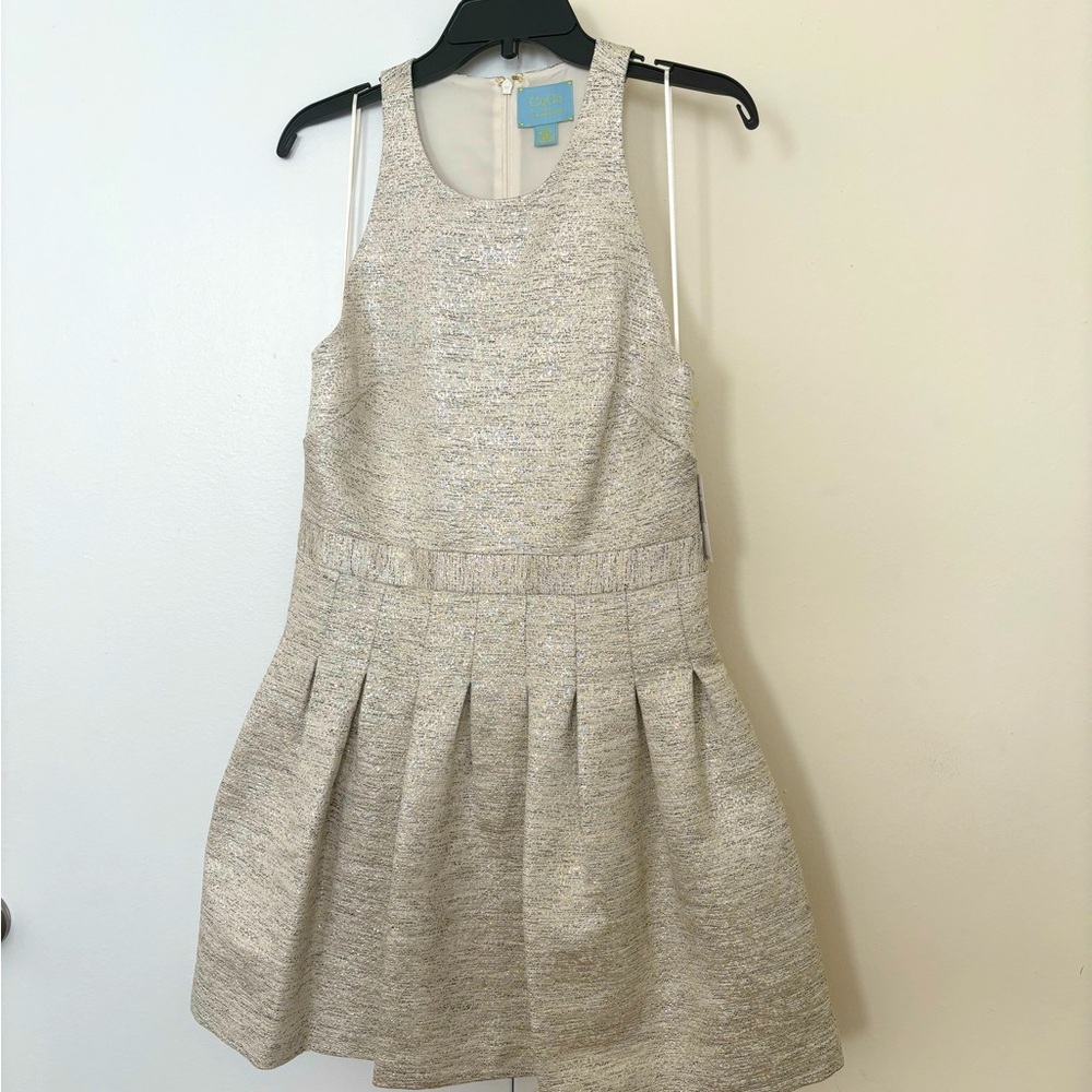 CeCe By Cynthia Steffe Racerback Pleated Skirt Mini Party Dress